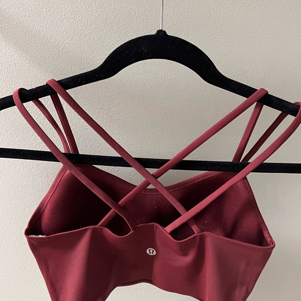 Lululemon Like A Cloud longline sports bra, merlot size 6.